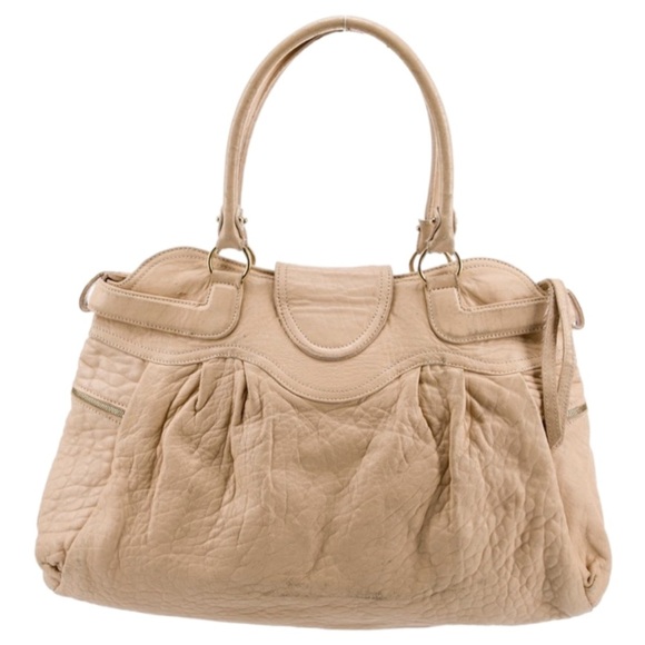 SALVATORE FERRAGAMO LARGE HOBO SHOULDER/HANDBAG GANCINI LOCK BEIGE/CREAM LEATHER - Picture 4 of 12